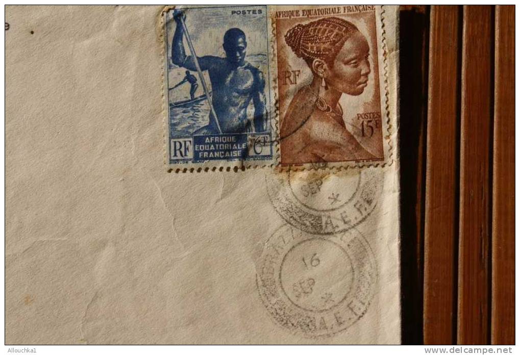 LETTRE >CONGO BRAZZAVILLE  COLONIE FRANCAISE > AFRIQUE EQUATORIALE FRANCAISE A.E.F.  >TADATE *  P/ SARTROUVILLE P AVION - Briefe U. Dokumente