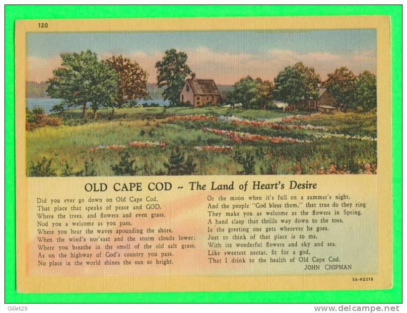 CAPE COD, MA. - THE LAND OF HEART´S DESIRE BY JOHN CHIPMAN - E.D. WEST CO - - Cape Cod