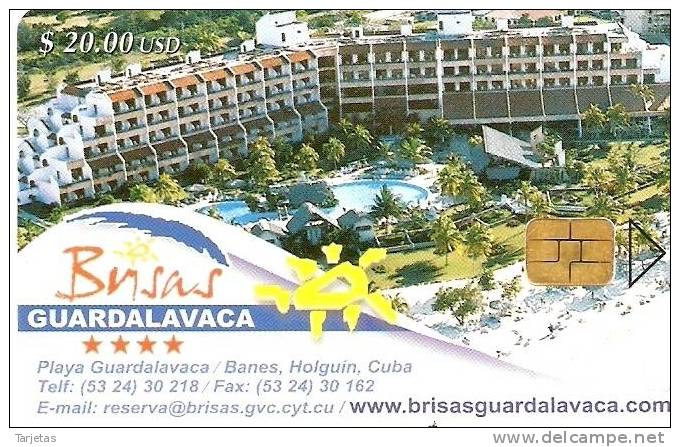 183 TARJETA DE CUBA DEL HOTEL BRISAS GUARDALAVACA - Cuba