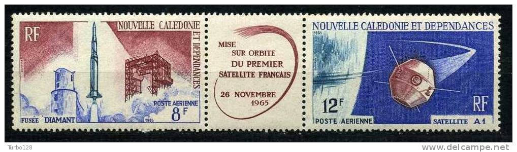 Nlle CALEDONIE 1966 PA N° 85 A * Trace De Charn + ADHERENCES  Cote 11 € Espace Space Satellite Hammaguir - Neufs