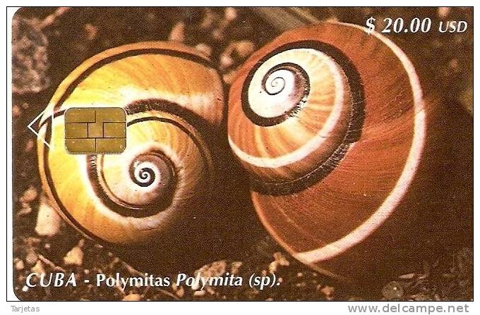 100 TARJETA DE CUBA DE 2 CARACOLES POLIMITAS (ESCARGOT) - Cuba