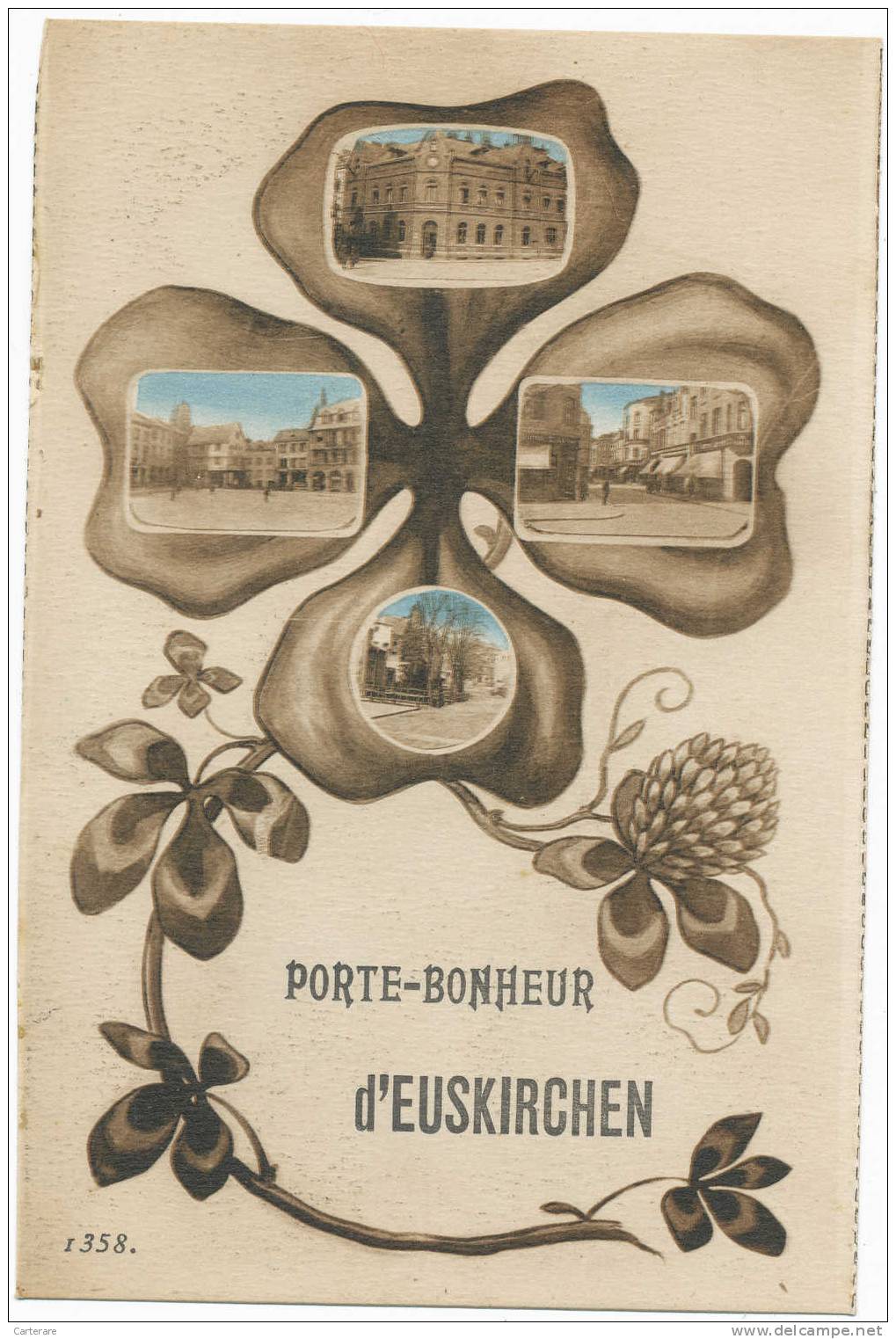 Deutschland,DEUTSCHES,ALL EMAGNE,NORTH   RINE WESTPHALIA,CITY EUSKIRCHEN,porte Bonheur,trefle à 4 Feuilles,rare - Euskirchen