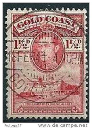 Goldküste 1938 G VI - Festung Christiansborg  1 1/2 P  Mi-Nr.107  Gestempelt / Used - Goudkust (...-1957)