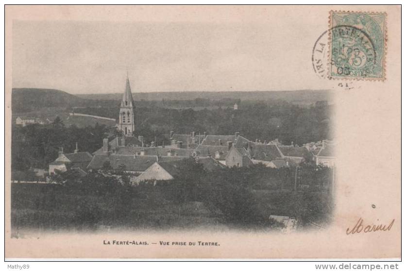 CPA 91 ESSONNE  VUE PRISE DU TERTRE - CARTE PRECURSEUR - La Ferte Alais