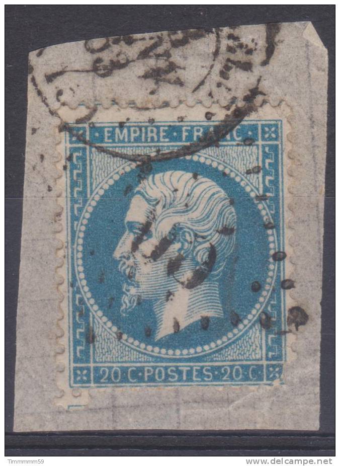 Lot N°12375   N°22/fragment, Oblit A Dechiffrer - 1862 Napoleon III