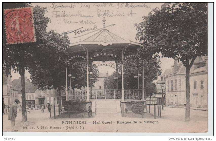 CPA 45 PITHIVIERS - MAIL OUEST KIOSQUE DE LA MUSIQUE - Pithiviers