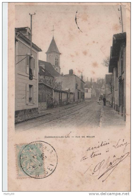 CPA 77 SEINE ET MARNE DAMMARIE LES LYS - LA RUE DE MELUN - Dammarie Les Lys