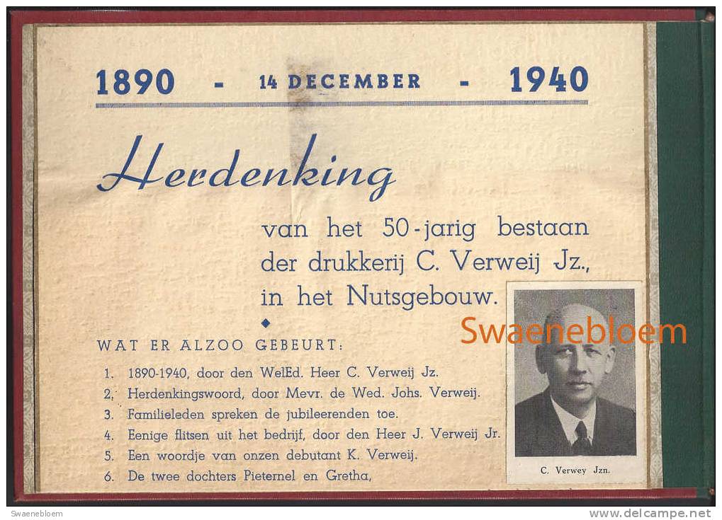 NL.- Boek - Interieur Der Boek- En Handelsdrukkerij Van C. Verweij Jz. Mijdrecht. 1890 - 1949 - Andere & Zonder Classificatie