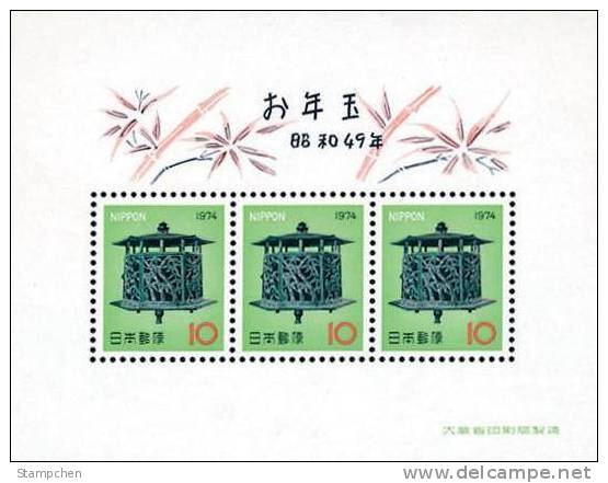 1973 Japan New Year Stamps S/s -1974 Lantern - Chines. Neujahr