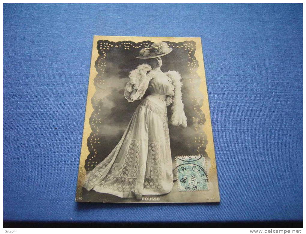 CARTE  PHOTO  ROUSSO     EN  1906 SIGNEE REUTLINGEN - Cabaret