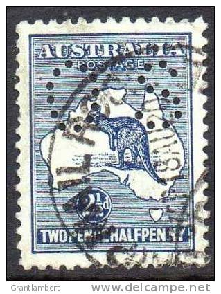Australia 1915 Kangaroo 3rd Watermark 2.5d Blue Perf OS Used - Actual Stamp - Oblitérés