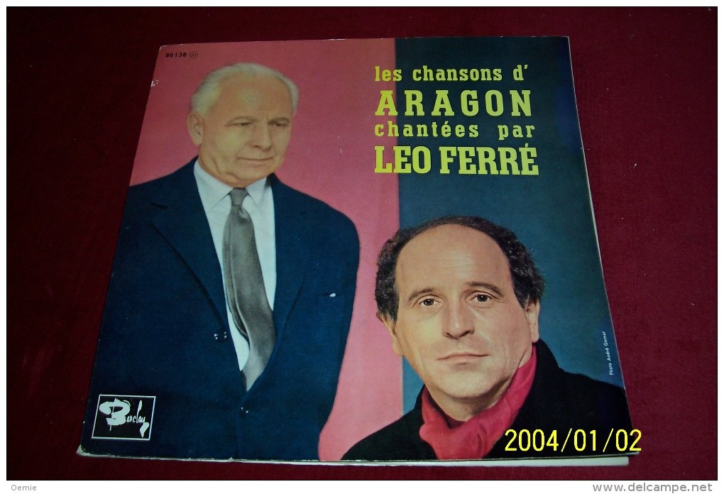 LEO  FERRE °  LES CHANSONS D'ARAGON - Speciale Formaten