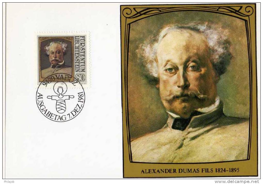 LIECHTENSTEIN 1981 : CM YT 727 " TABLEAU  : ALEXANDRE DUMAS " + Prix Dégressif. - Maximum Cards