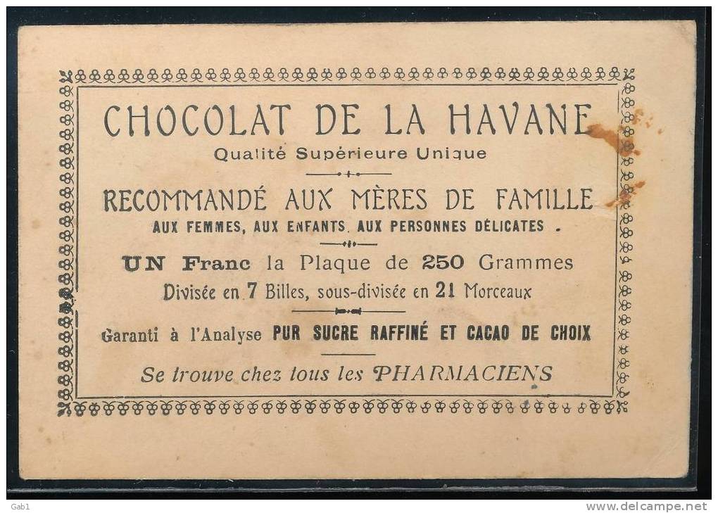 Chromo -- Chocolat De La Havane  --- B - Autres & Non Classés