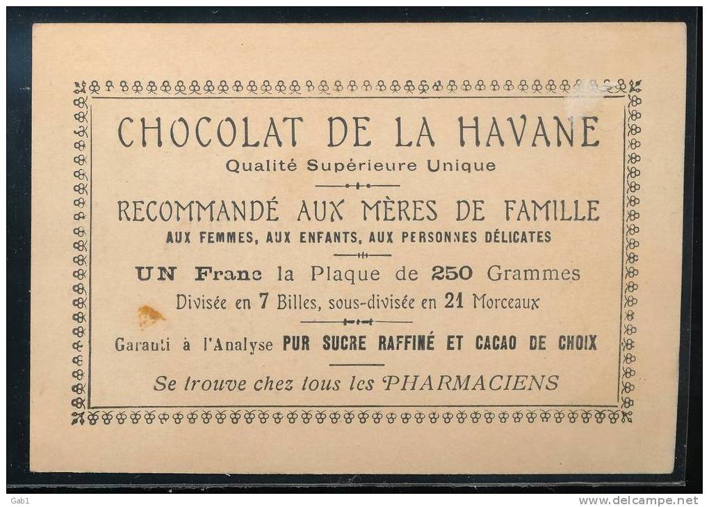Chromo -- Chocolat De La Havane  --- K - Autres & Non Classés