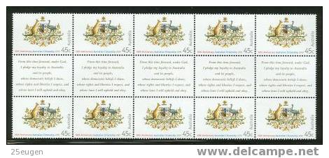 AUSTRALIA 1999 Michel 1784 Gutter Strip MNH - Mint Stamps