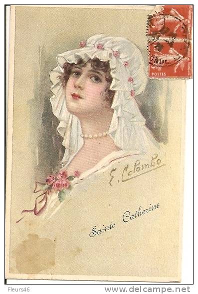 E. COLOMBO - Femme à La Charlotte Blanche - Colombo, E.