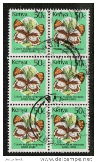 KENYA   Scott #  427  VF USED Block Of 6 - Kenia (1963-...)