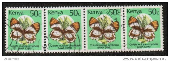 KENYA   Scott #  427  VF USED Strip Of 4 - Kenia (1963-...)