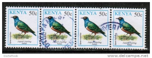 KENYA   Scott #  594  VF USED Strip Of 4 - Kenia (1963-...)