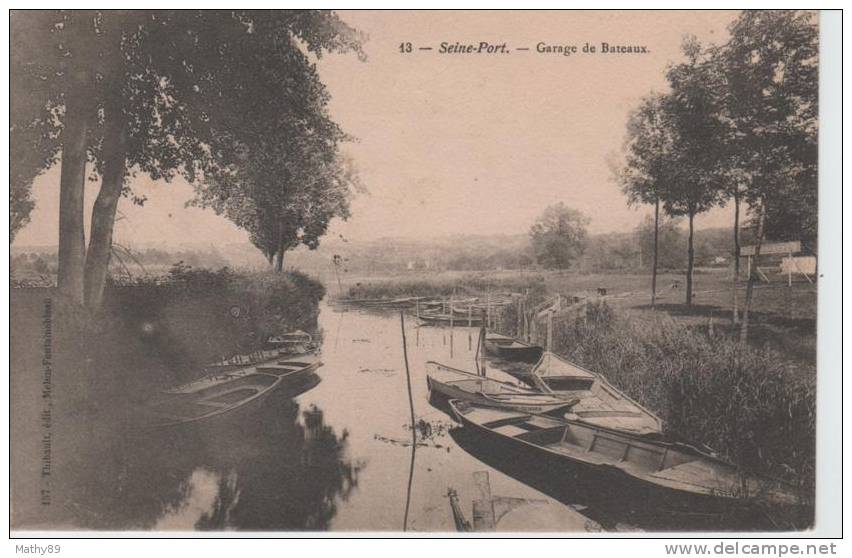 CPA 77 SEINE ET MARNE SEINE-PORT N°13 GARAGE DE BATEAUX - Dammarie Les Lys