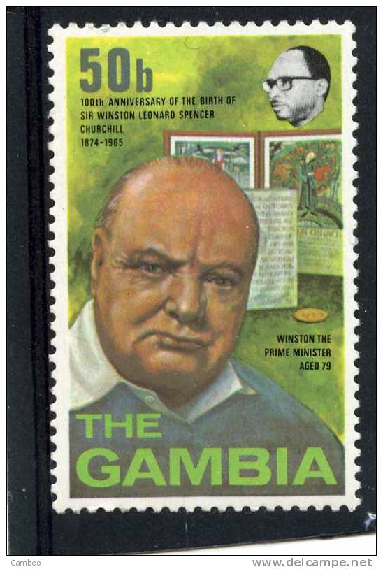 Gambie/Gambia - 1974 -Scott #  / 308: Sir Winston Churchill - Sir Winston Churchill