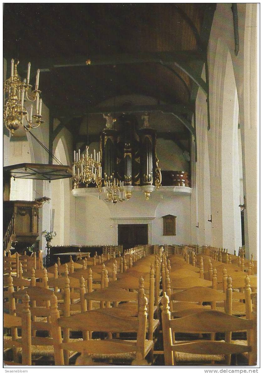 NL.- Katwijk Aan Den Rijn - Interieur Van De Dorpskerk. - Echte Fotokaart - Orgel - Preekstoel - - Katwijk (aan Zee)