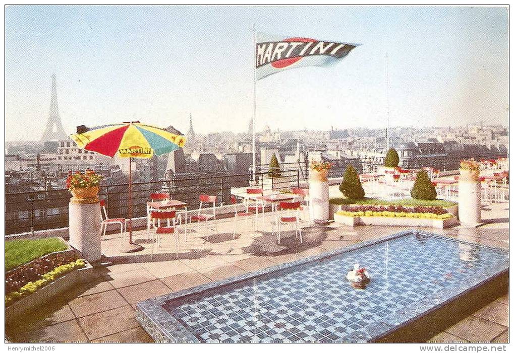 Publicité Martini Et Rossi , La Terrasse Sur La Tour Eiffel A Paris ( 2 Scans) - Pubblicitari