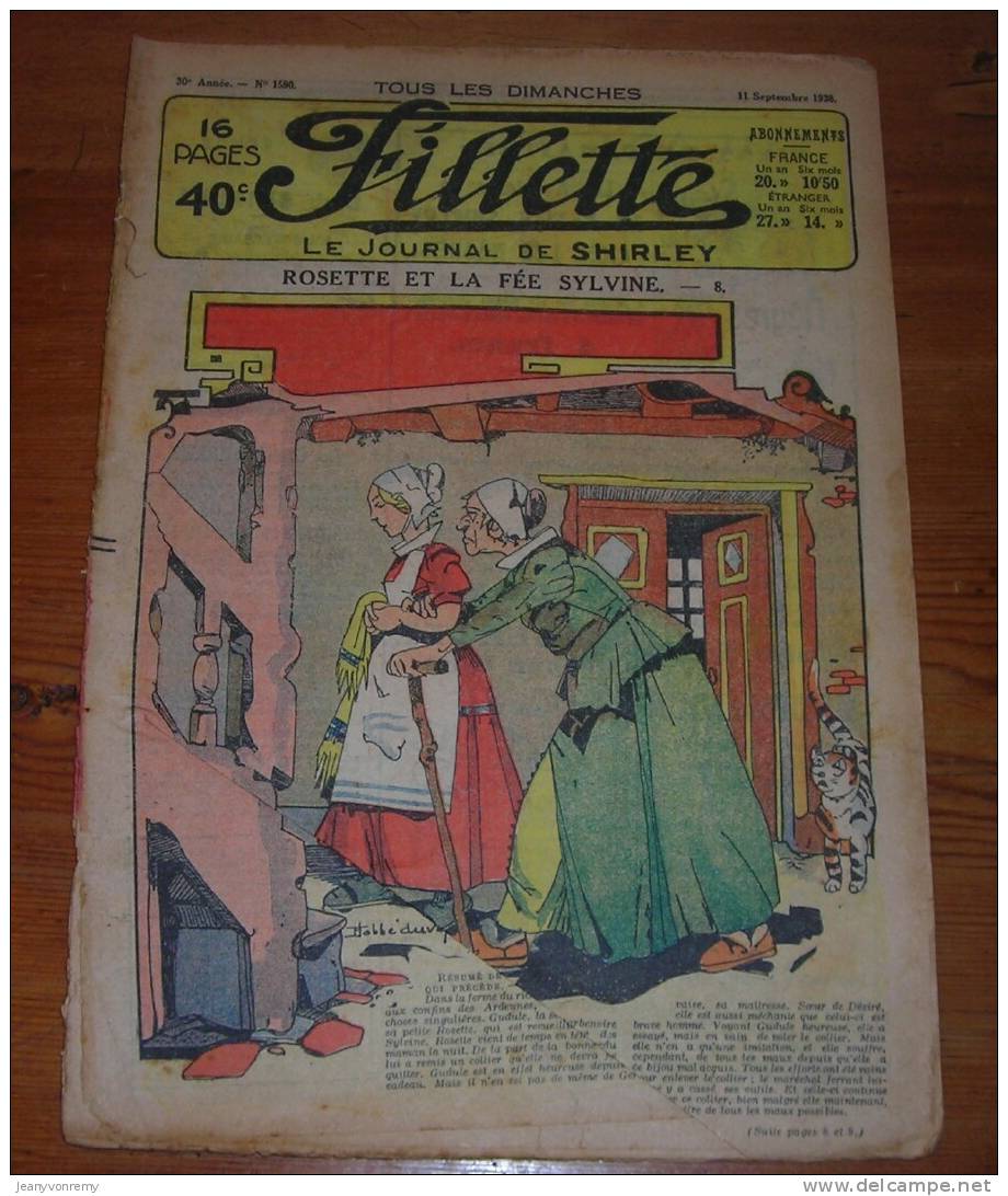 Fillette - 11 Septembre 1938 - N°1590. - Autre Magazines