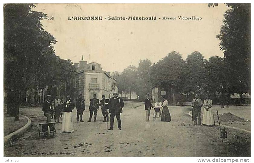 Marne - Ref A89- Sainte Menehould - Avenue Victor Hugo -carte Bon Etat - - Sainte-Menehould