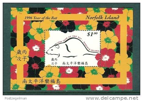 NORFOLK ISLAND 1996 MNH Block Year Of The Rat - Chinese New Year