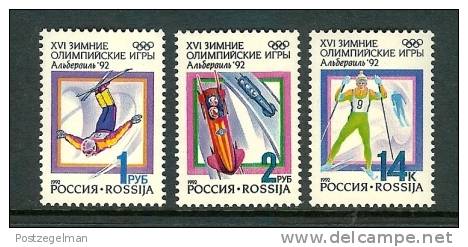 RUSSIA 1992 MNH Stamps Winter Olympics Albertville 220-222 - Winter 1992: Albertville