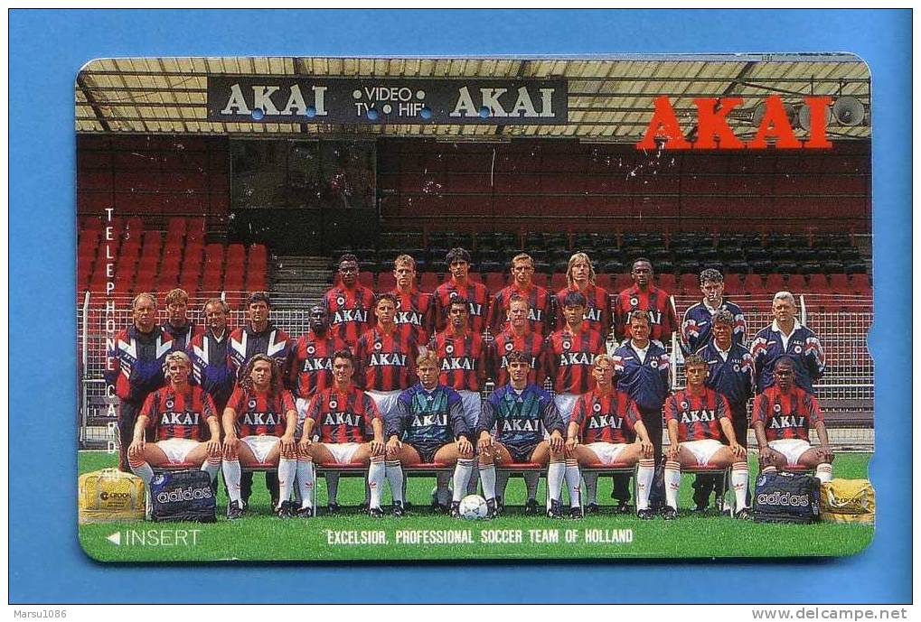 Japan Japon Telefonkarte Télécarte Phonecard Soccer Football Fußball  Akai Holland - Sport