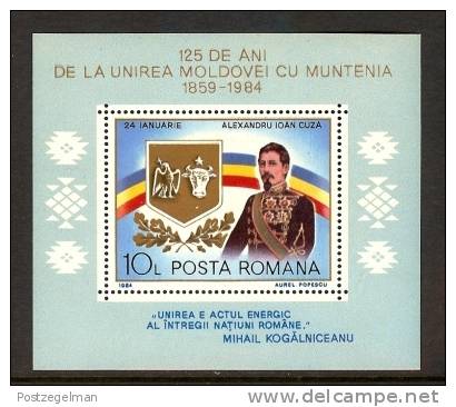 ROMANIA 1984 MNH Block B200 Cuza - Unused Stamps