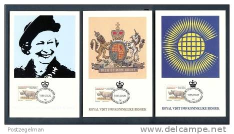 RSA 1995 3 Postcard(s) Royal Visit QEII 896 - South Africa