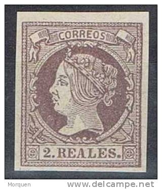 Viñeta 2 Reales Isabel II, España, Repro, Edifil Num 56 - Variétés & Curiosités