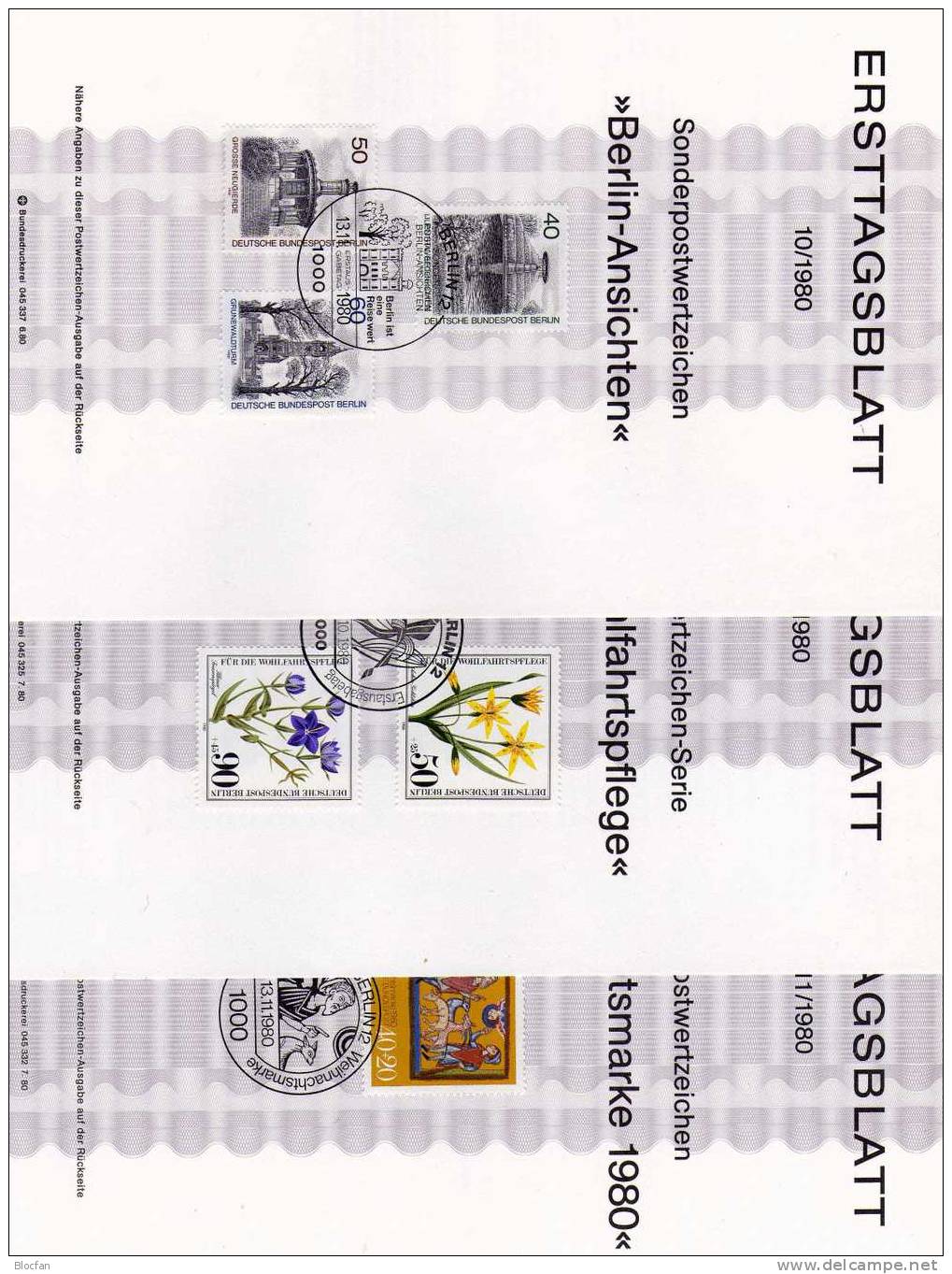 First Day Card Jahr ETB 1/1979-11/1980 Berlin 587-636 O 42€ Orchidee Laterne Christmas Litfaßsäule Schloß Set Of Germany - Cartas & Documentos