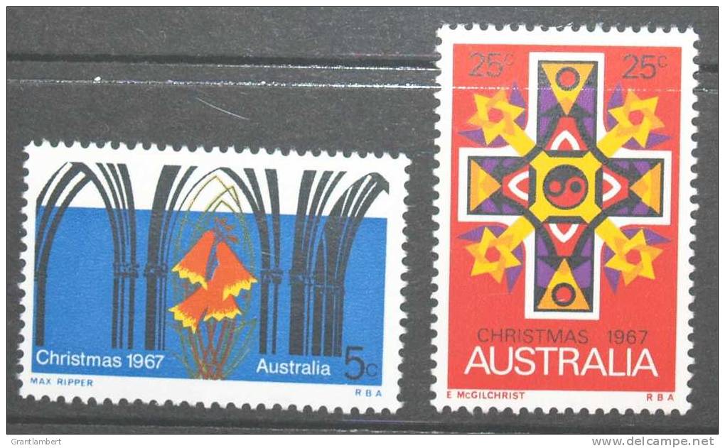 Australia 1967 Christmas Set Of 2 MNH - Mint Stamps