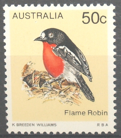 Australia 1978 Birds 50c Flame Robin MNH - Mint Stamps