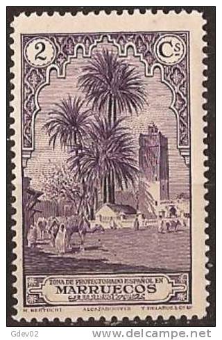 MA106-LA909.Maroc.Marocco  MARRUECOS ESPAÑOL PAISAJES Y MONUMENTOS 1928  (Ed 106**) Sin Charnela LUJO RARO - Marocco Spagnolo