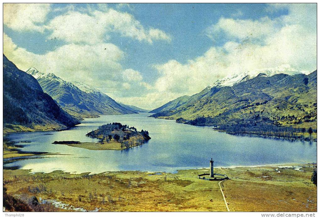LOCH SHIEL And The Monument To The ´45 Rebellion - Monument Is Property Of The National Trust For Scotland - 2 Scans - Inverness-shire