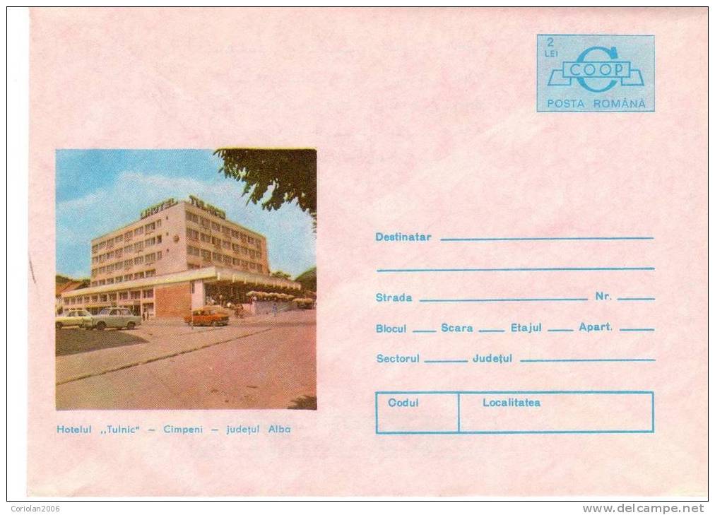 Romania / Postal Stationery / Campeni - Hotels, Restaurants & Cafés