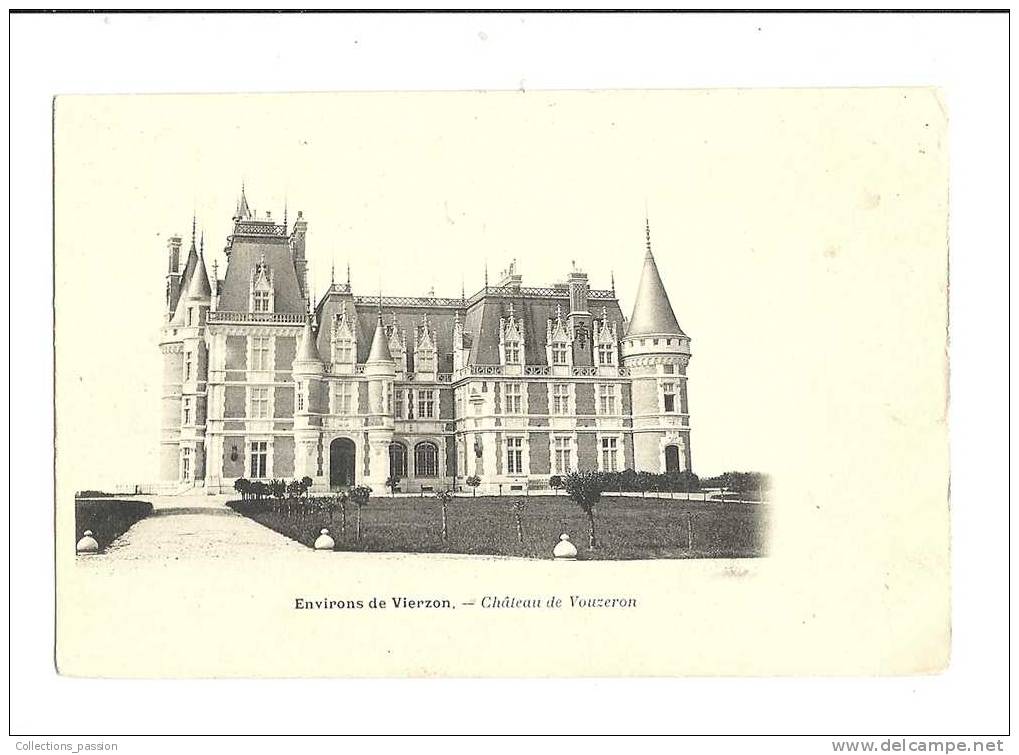 Cp, 18, Vouzeron, Le Château, Voyagée 1906 - Vouzeron