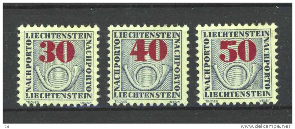 Liechtenstein  -  Taxes  :  Mi  26-28  * - Postage Due