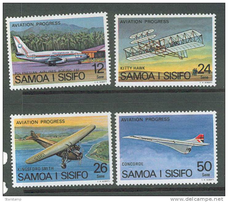 1978 AVIATION PROGRESS Set Of 4 - Samoa
