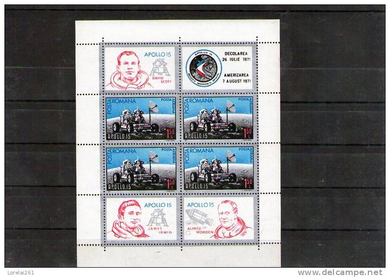 1971 APOLLO XV  MICHEL = BLOC 88 MNH - Blocks & Kleinbögen