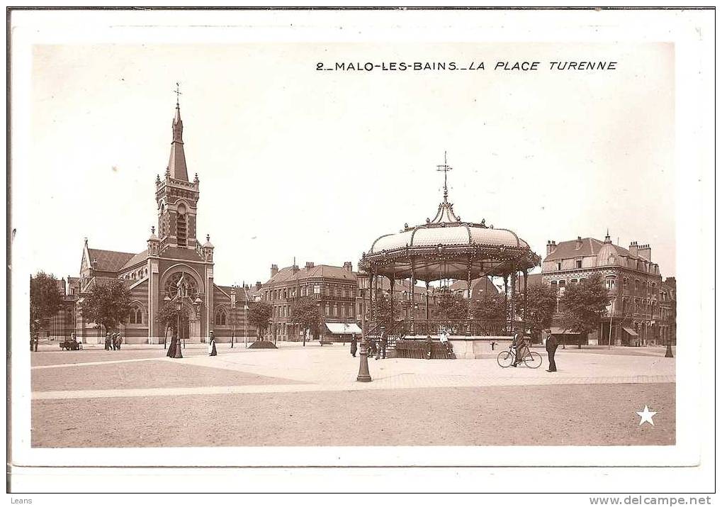 MALO LES BAINS  La Place Turenne KIOSQUE   ETOILE - Autres & Non Classés