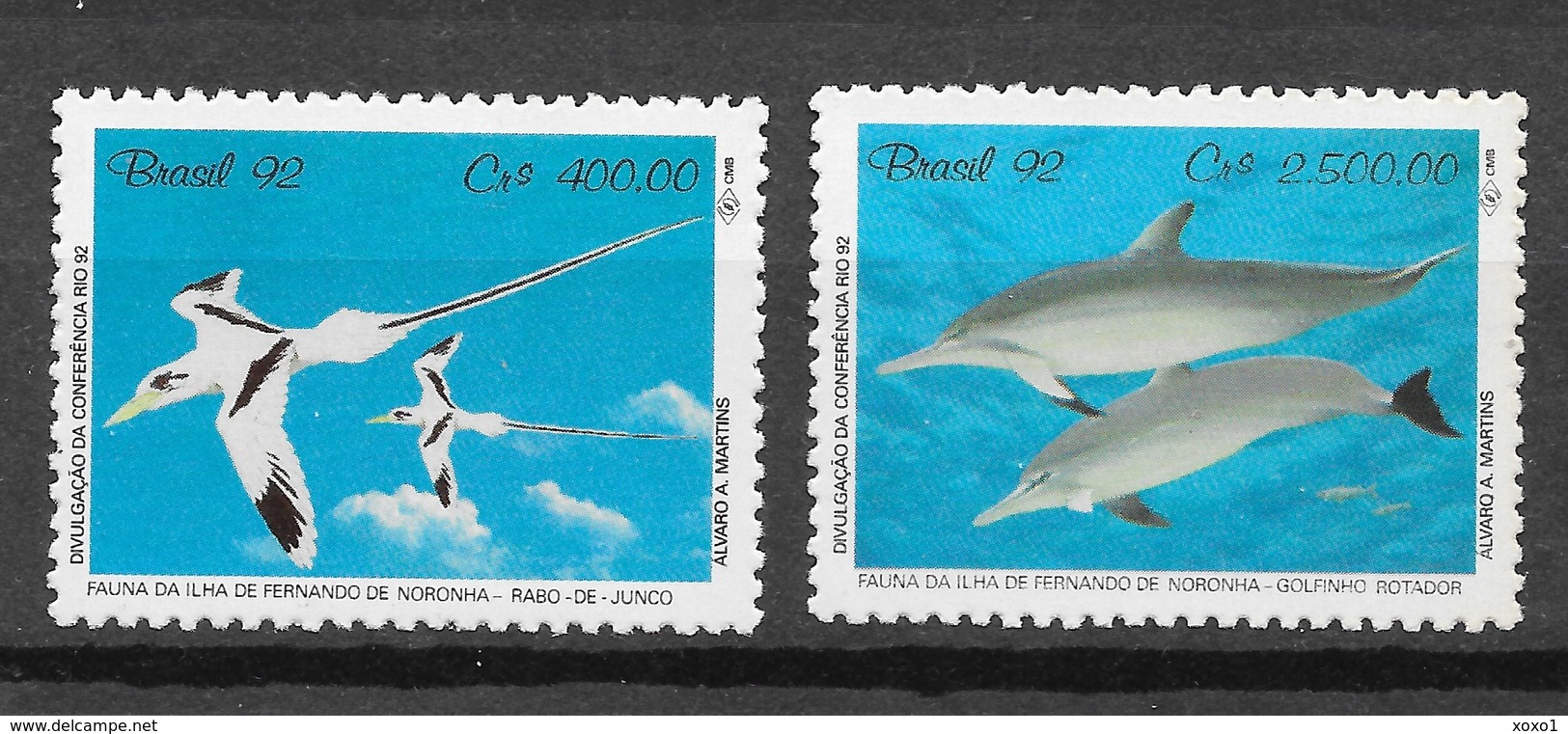 Brazil 1992 Mi.No. 2455 - 2456 Birds Marine Life Dolphin 2v MNH** 3,50 € - Dauphins