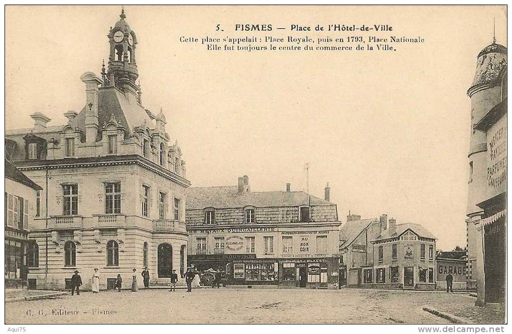FISMES   Place De L'Hôtel De Ville (pte Animation) - Fismes