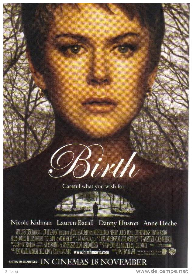 15K : Movie Cinema Poster Adcard "Birth", Movie And Film Postcard - Posters On Cards